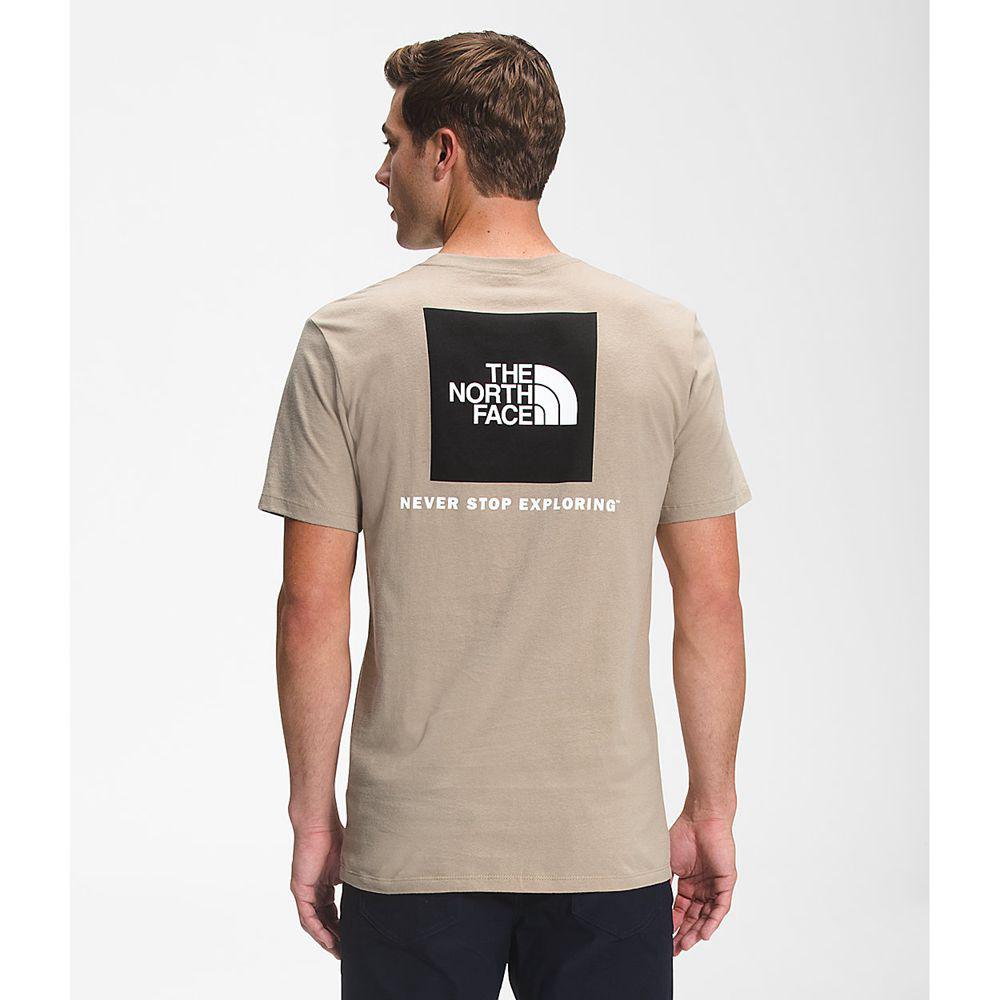The North Face Κοντό Μανίκι Box Nse Ανδρικα T Shirt - Χακί / Μαυρα (FBYC51634)
